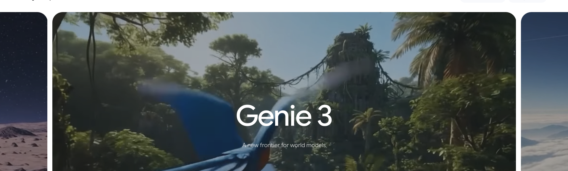 Google DeepMind's Genie 3: a generated jungle environment, navigable in real time from a text prompt